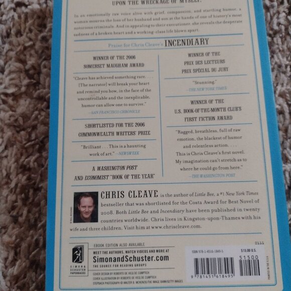 NEW Incendiary paperback book - Chris Cleave - Picture 2 of 2